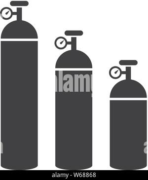 Sauerstoffflasche Symbol als EPS 10-Datei Stock Vektor