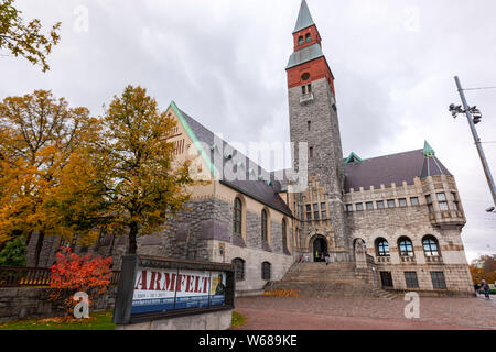 Das Nationale Museum für Finnland, Gebäude reflektiert der Finnischen mittelalterlichen Kirchen und Burgen, Helsinki, Finnland Stockfoto