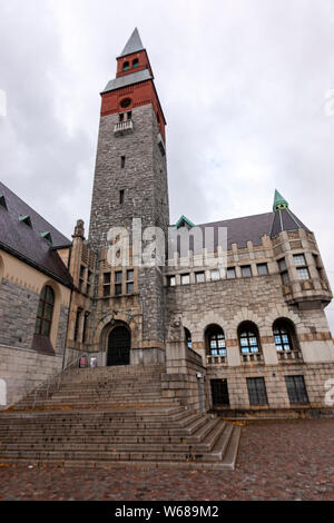 Das Nationale Museum für Finnland, Gebäude reflektiert der Finnischen mittelalterlichen Kirchen und Burgen, Helsinki, Finnland Stockfoto