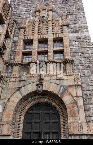 Das Nationale Museum für Finnland, Gebäude reflektiert der Finnischen mittelalterlichen Kirchen und Burgen, Helsinki, Finnland Stockfoto