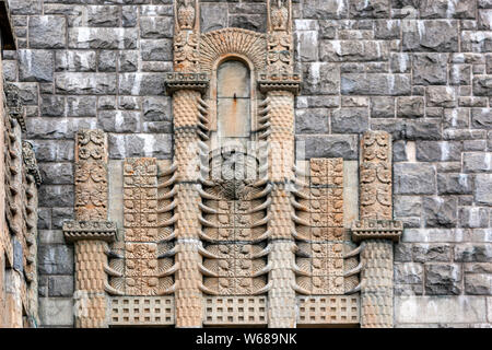 Das Nationale Museum für Finnland, Gebäude reflektiert der Finnischen mittelalterlichen Kirchen und Burgen, Helsinki, Finnland Stockfoto