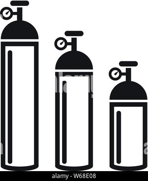 Sauerstoffflasche Symbol als EPS 10-Datei Stock Vektor