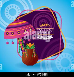 Happy onam Fest Feier Stock Vektor