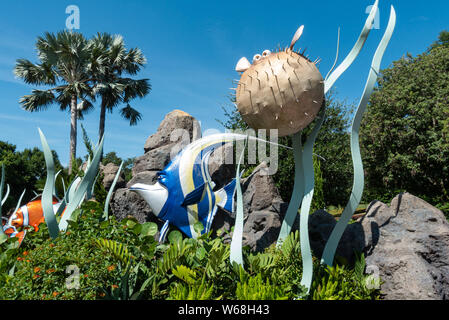 Orlando, FL/USA -7/31/19: Die Living Seas Pavillon im Disney World EPCOT der erzieht die Besucher über den Ozean. Stockfoto