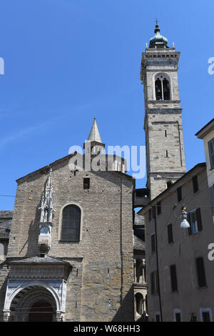 Basilika Santa Maria Maggiore Kirche in der Oberstadt von Bergamo, Lombardei, Italien Stockfoto