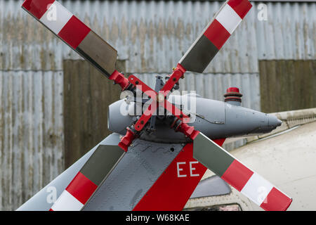 DONCASTER, Großbritannien - 28. JULI 2019: Der Lynx Hubschrauber von der HMS Endurance - die Royal Navy ice Schiff. Stockfoto