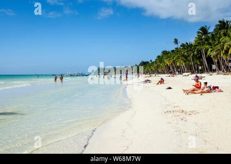 White Beach, Boracay, Aklan, Philippinen Stockfoto