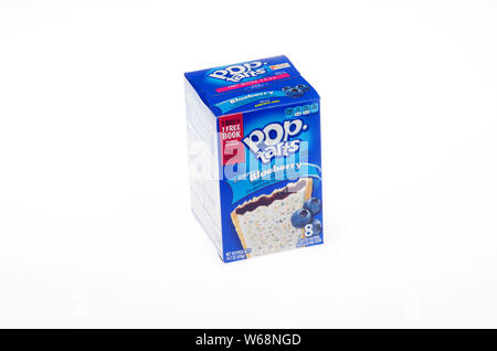 Kellogg's Pop-Tarts Frosted blueberry Toaster Gebäck box Stockfoto