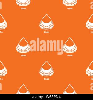 Hobo bag pattern Vector Orange Stock Vektor