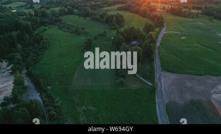 Landschaft von oben Stockfoto