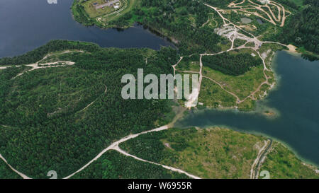 Luftaufnahme des Sees Stockfoto