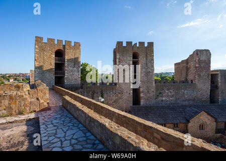 Zitadelle des Despoten Djuradj in Smederevo Festung, eine der größten Befestigungsanlagen in Serbien Stockfoto