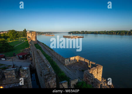 Smederevo Festung, eine der größten Befestigungsanlagen in Serbien Stockfoto