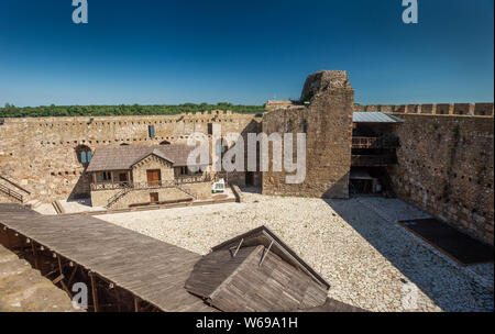 Zitadelle des Despoten Djuradj in Smederevo Festung, eine der größten Befestigungsanlagen in Serbien Stockfoto