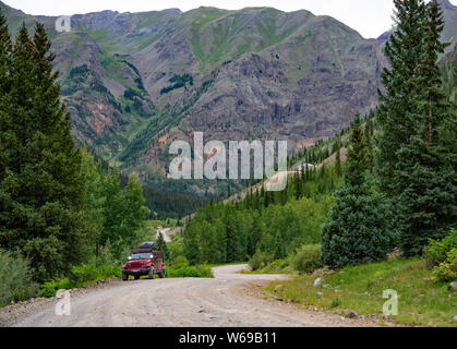 Erkunden backroads in Colorado... Stockfoto