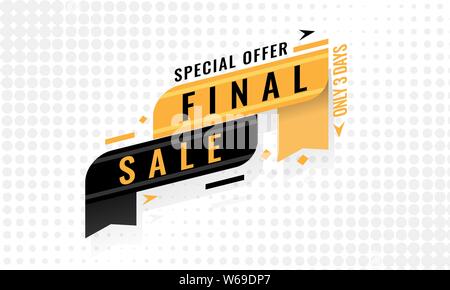 Trendiges Angebot sale banner Vorlage für Ihr Design. Vector Illustration. Stock Vektor