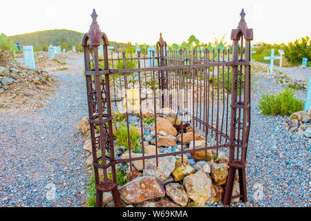 Boothill Friedhof bei Sonnenuntergang. Tombstone, Arizona - November 2, 2018 Stockfoto