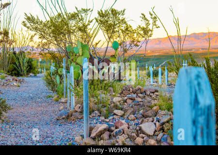 Boothill Friedhof bei Sonnenuntergang. Tombstone, Arizona - November 2, 2018 Stockfoto