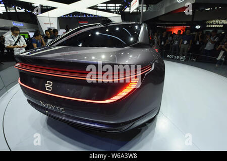 Eine Byton K-Byte-Concept Car ist auf Anzeige während der 2018 International Consumer Electronics Show (CES Asien Asien 2018) in Shanghai, China, 13. Juni 2017 Stockfoto