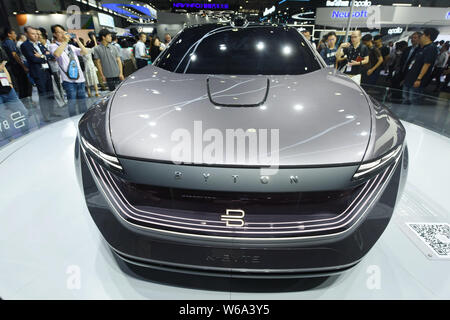 Eine Byton K-Byte-Concept Car ist auf Anzeige während der 2018 International Consumer Electronics Show (CES Asien Asien 2018) in Shanghai, China, 13. Juni 2017 Stockfoto