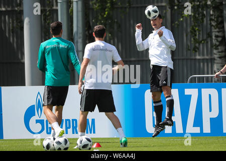 Spieler aus Deutschland nehmen an einer Schulung für die FIFA WM 2018 in Moskau, Russland, 13. Juni 2018. Stockfoto