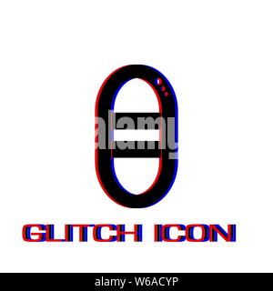 Boot Symbol flach. Einfache Piktogramm-Glitch Wirkung. Vector illustration symbol Stock Vektor