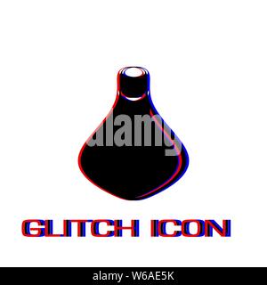 Amphora Symbol flach. Einfache Piktogramm-Glitch Wirkung. Vector illustration symbol Stock Vektor