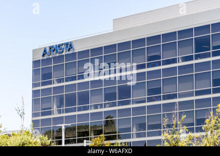 Juli 30, 2019 Santa Clara/CA/USA - Arista Networks (ehemals Arastra) ist ein Computer Networking Unternehmen mit Hauptsitz im Silicon Valley, die komp Stockfoto