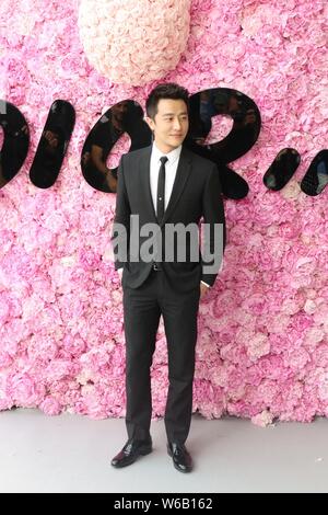 Chinesische Schauspieler Huang Xuan besucht die Fashion Show von Dior Homme in Paris Men's Fashion Week Frühjahr/Sommer 2019 in Paris, Frankreich, 23. Juni 2018. Stockfoto