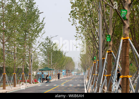 Ein Blick auf die Bürger Service Center in Rongcheng County, ein Teil der neuen Sonderwirtschaftszone Xiong" einen neuen Bereich in Baoding City, North China H Stockfoto