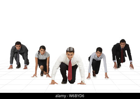 Führungskräfte am Anfang Stockfoto