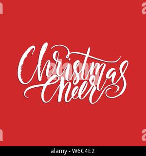 Frohe Weihnachten Pinsel Schrift und Typografie. Handschrift text Design mit Winter handdrawn Schriftzug. Frohes Neues Jahr Grußkarte Dekoration. Christma Stock Vektor
