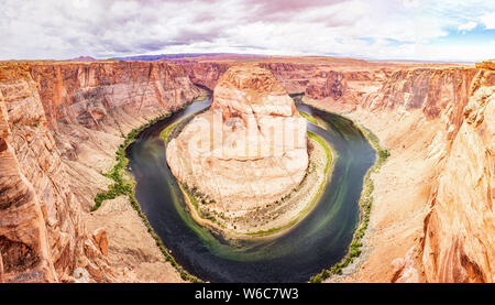 Horseshoe Bend, Arizona. Hufeisenförmige eingeschnittenen Windung des Colorado River, Usa Stockfoto