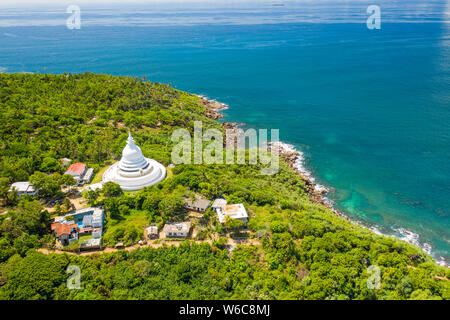 Jungle Beach Antenne, Unuwatuna Sri Lanka Stockfoto