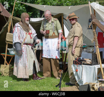 Stonham Scheunen Geschichte lebendig, Lebendige Geschichte, Suffolk, England, Großbritannien 2019 Stockfoto