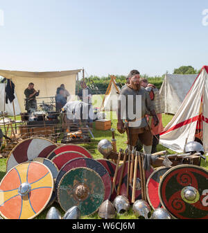 Stonham Scheunen Geschichte lebendig, Lebendige Geschichte, Suffolk, England, Großbritannien 2019 Stockfoto