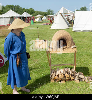 Stonham Scheunen Geschichte lebendig, Lebendige Geschichte, Suffolk, England, Großbritannien 2019 Stockfoto