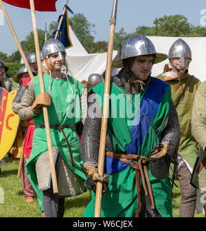 Stonham Scheunen Geschichte lebendig, Lebendige Geschichte, Suffolk, England, Großbritannien 2019 Stockfoto