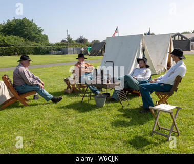 Stonham Scheunen Geschichte lebendig, Lebendige Geschichte, Suffolk, England, Großbritannien 2019 Stockfoto