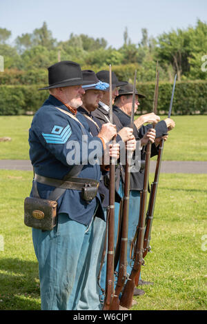 Stonham Scheunen Geschichte lebendig, Lebendige Geschichte, Suffolk, England, Großbritannien 2019 Stockfoto