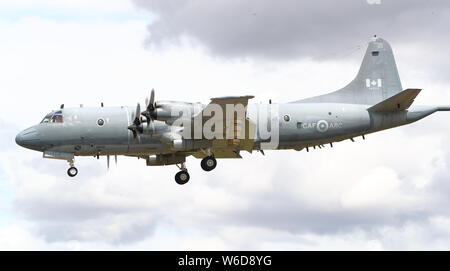 Kanadische Lockheed CP-140 Aurora Seeüberwachungsflugzeuge der RIAT 2019 an RAF Fairford, Gloucestershire, VEREINIGTES KÖNIGREICH Stockfoto