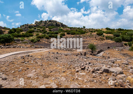 Das antike griechische Amphitheater von Assos in modernen Türkei Stockfoto