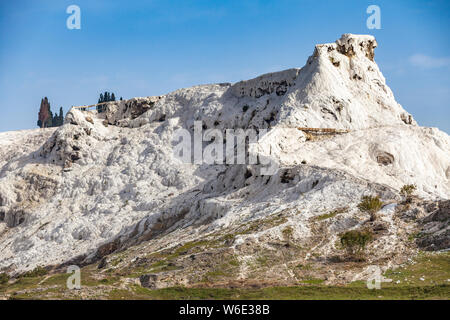 Kalksteinfelsen in Pamukkale, Türkei Stockfoto