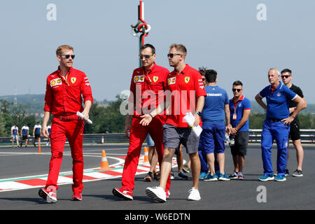 Mogyorod, Ungarn. 01 Aug, 2019. Sebastian Vettel der Scuderia Ferrari während des F1 Grand Prix von Ungarn Credit: Marco Canoniero/Alamy leben Nachrichten Stockfoto