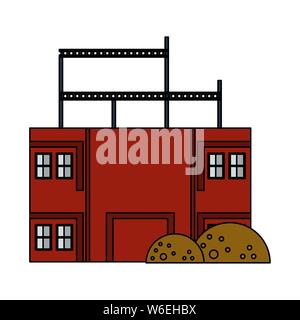 Bau Architectural Engineering arbeiten Cartoon Stock Vektor