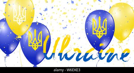 Am 24. August. Unabhängigkeit der Ukraine Tag Hintergrund. Kreatives Konzept für Banner, Plakate und Drucken. Vector Illustration Stock Vektor