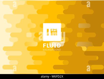 Abstrakte Flüssig Gelb abgerundeten Linien Hintergrund halftone Stil. Flüssige Form horizontales Muster. Vector Illustration Stock Vektor