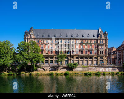 Gallia Gebäude, Studentenwohnheim, Wohnheim Unterkunft, Ill, Neustadt, Straßburg, Elsass, Frankreich, Europa, Stockfoto