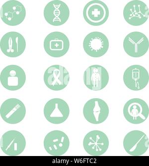 Medizinischen Symbole Vektor auf weißem Hintergrund Stock Vektor