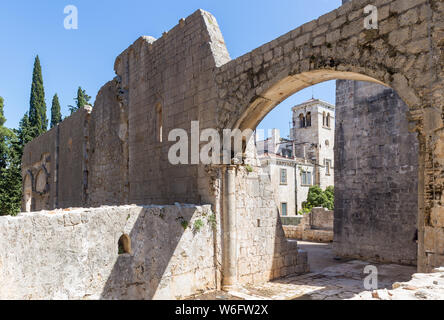 05 Mai 2019, Dubrovnik, Kroatien. Benediktinerkloster in St Mary Stockfoto